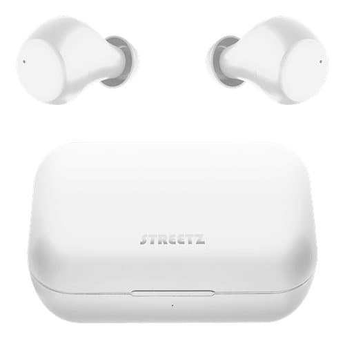 STREETZ Trådlösa Hörlurar TWS – Bluetooth 5.0, In-Ear, Laddningsetui - Vit