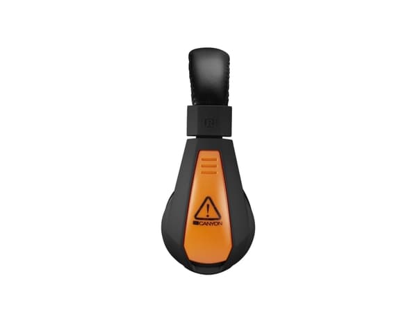 Canyon Gaming StarRaider GH-1A - Hodesett - full størrelse - kablet - 3,5 mm jakk - svart / oransje