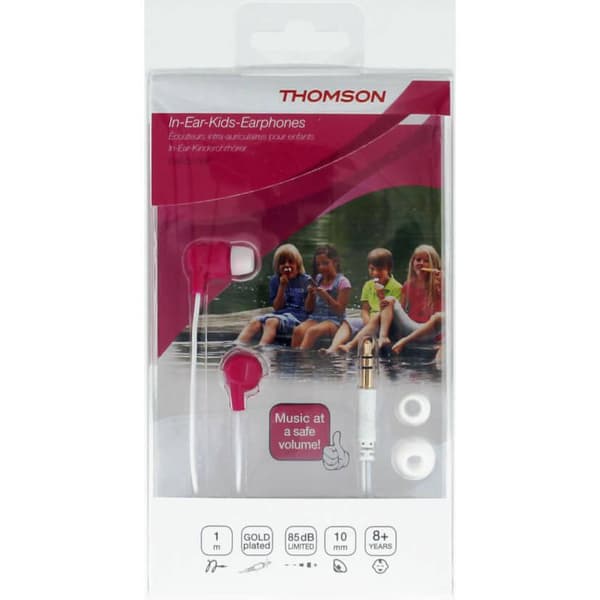 THOMSON Hovedtelefon In-Ear EAR3106BL Volumespær 85dB Rosa
