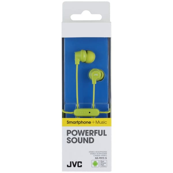 JVC Hovedtelefon In-Ear FR15 Grøn Mic