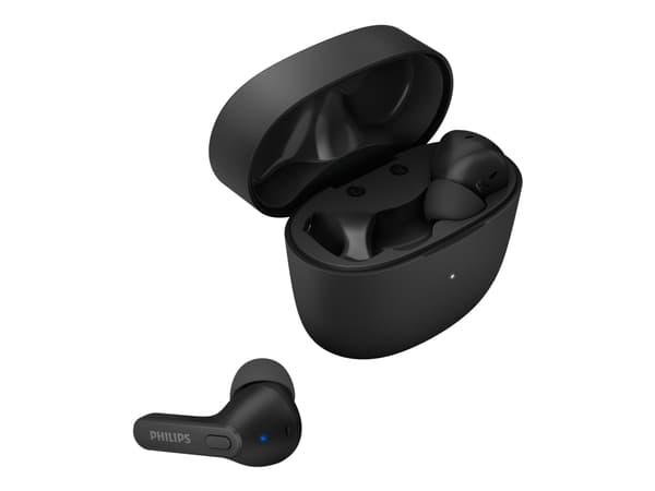 Philips TAT2206BK - True wireless-hodetelefoner med mikrofon - i øret - Bluetooth - lydisolerende - svart