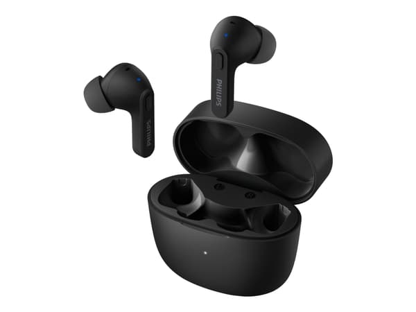Philips TAT2206BK - True wireless-hodetelefoner med mikrofon - i øret - Bluetooth - lydisolerende - svart