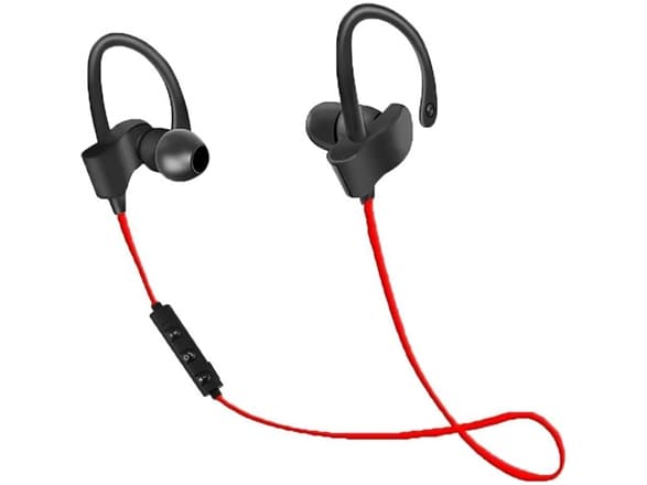 Esperanza EH188R - Ørepropper med mikrofon - i øret - Bluetooth - trådløs - svart, rød