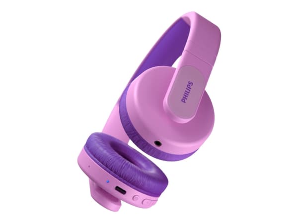 Philips Kids TAK4206PK - Hodetelefoner - on-ear - Bluetooth - trådløs, kablet - 3,5 mm jakk - rosa