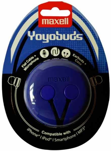Maxell Headset Yoyobuds Blå