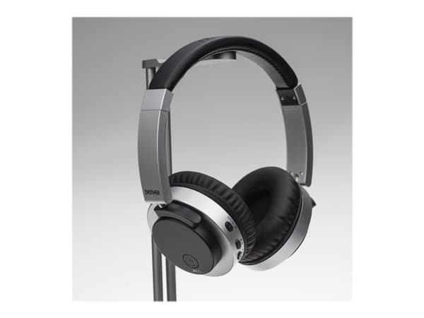 Denver BTN-206 BLACK, Ledning & Trådløs, Samtaler/musikk, 410 g, Hodesett, Sort, Sølv