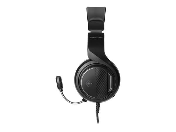 DELTACO GAMING GAM-128 - Headset - fullstorlek - kabelansluten - 3,5 mm kontakt - svart, grön