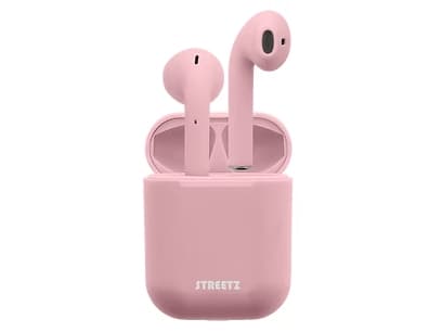 Streetz T100, True Wireless Stereo (TWS), 20 - 20000 Hz, Samtaler/musikk, Hodesett, Rosa
