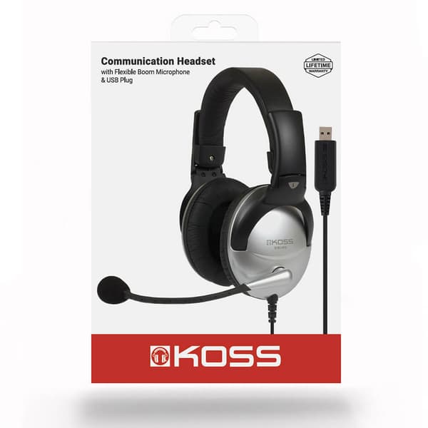 KOSS Kuuloke SB45 USB Over-Ear Mic Musta/Hopea