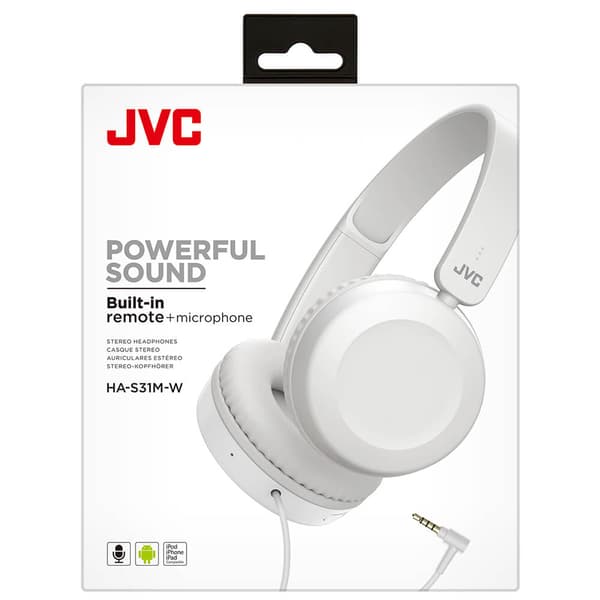 JVC Hodetelefon HAS31 On-Ear Hvit