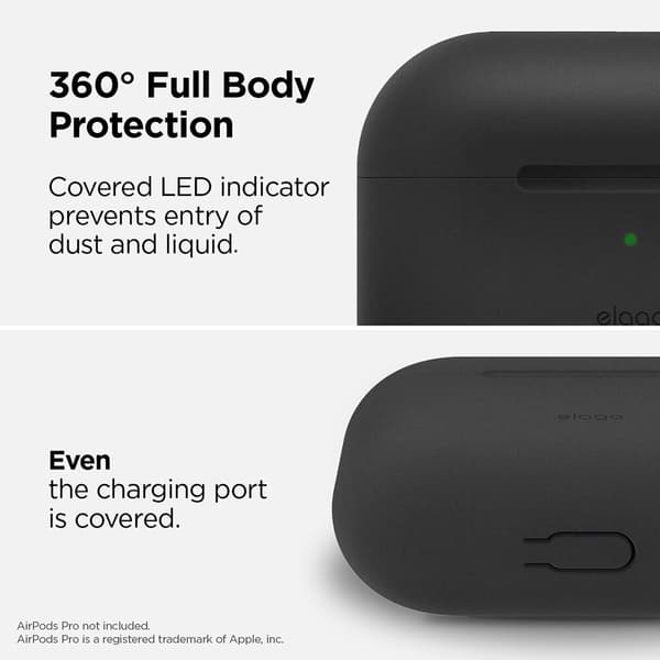 ELAGO Suojalaukku Airpod Pro Silikooni Musta