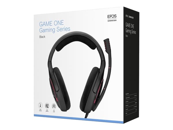 EPOS I SENNHEISER Game One - Gaming - headset - fullstorlek - kabelansluten - 3,5 mm kontakt - svart