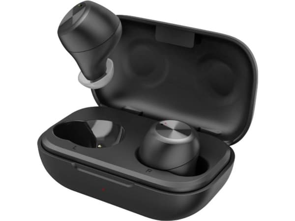 Thomson WEAR7701 In Ear hovedtelefoner Bluetooth® Sort Headset, Touch-styring, Vandafvisende, Vandafvisende