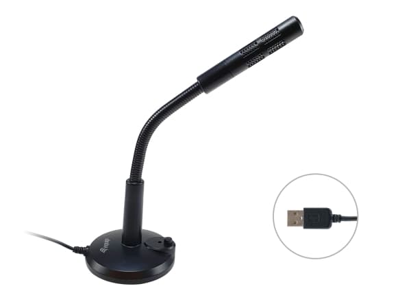 Equip 245340, Bordmikrofon, -47 dB, 100 - 16000 Hz, 2200 O, Koblet med ledninger (ikke trådløs), USB