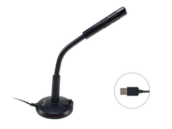 Equip 245340, Bordmikrofon, -47 dB, 100 - 16000 Hz, 2200 O, Koblet med ledninger (ikke trådløs), USB
