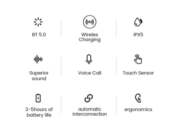 Headphones Somostel SOMOSTEL BLUETOOTH EARBUDS BLACK J28TWS