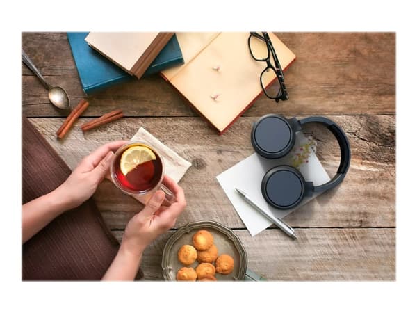 Philips TAH5205BK - Hodetelefoner med mikrofon - full størrelse - Bluetooth - trådløs - svart