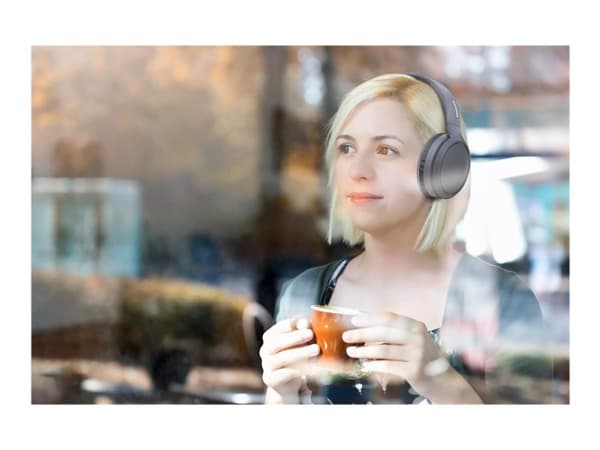 Philips TAH5205BK - Hodetelefoner med mikrofon - full størrelse - Bluetooth - trådløs - svart