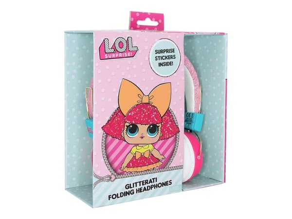 OTL L.O.L. Surprise! #Squadgoals - Hodetelefoner - on-ear - kablet - 3,5 mm jakk - rosaglans