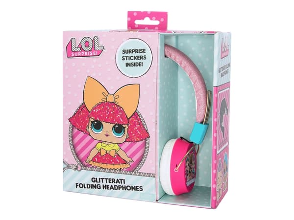 OTL L.O.L. Surprise! #Squadgoals - Hodetelefoner - on-ear - kablet - 3,5 mm jakk - rosaglans