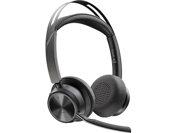 POLY Voyager Focus 2 UC, Kabel & Trådlös, Kontor/callcenter, 20 - 20000 hz, 175 g, Headset, Svart