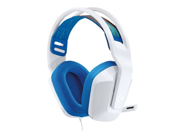 Logitech G G335 Wired Gaming Headset - Hodesett - full størrelse - kablet - 3,5 mm jakk - hvit - Discord Certified
