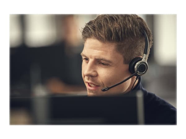 EPOS IMPACT SC 635 USB - Hodesett - on-ear - kablet - USB, 3,5 mm jakk - svart, sølv