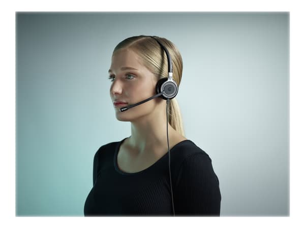 EPOS IMPACT SC 635 USB - Hodesett - on-ear - kablet - USB, 3,5 mm jakk - svart, sølv