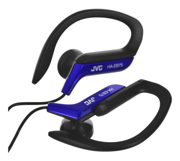 JVC HA-EB75, Langallinen, 16 - 20000 Hz, Urheilu, 13 g, Kuulokkeet, Musta, Sininen
