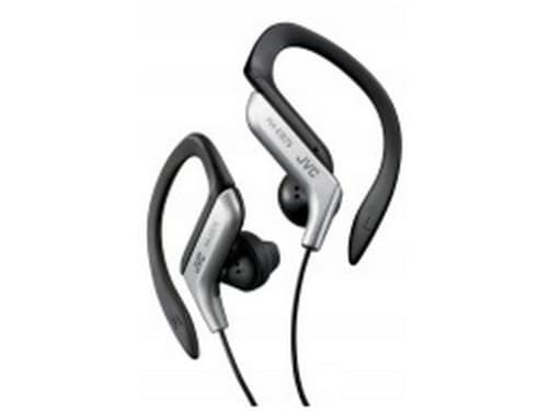 JVC HA-EB75, Kuulokkeet, Ear-hook, Urheilu, Musta, Hopea, Kaksikanavainen, 1,2 m