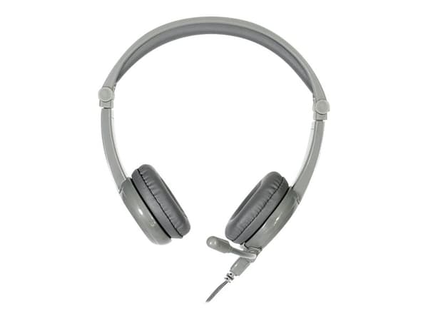 Onanoff BuddyPhones Galaxy - Mikrofonipuhelin - på øret - kabling - 3,5 mm jackstik - grå