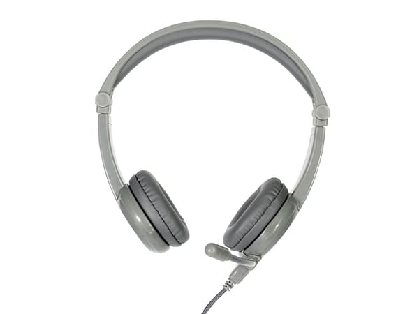 Onanoff BuddyPhones Galaxy - Mikrofonipuhelin - på øret - kabling - 3,5 mm jackstik - grå