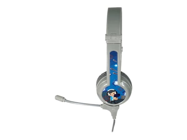 Onanoff BuddyPhones Galaxy - Mikrofonipuhelin - på øret - kabling - 3,5 mm jackstik - grå