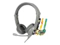 Pikkukuva 1 / 5: Onanoff BuddyPhones Galaxy - Mikrofonipuhelin - på øret - kabling - 3,5 mm jackstik - grå