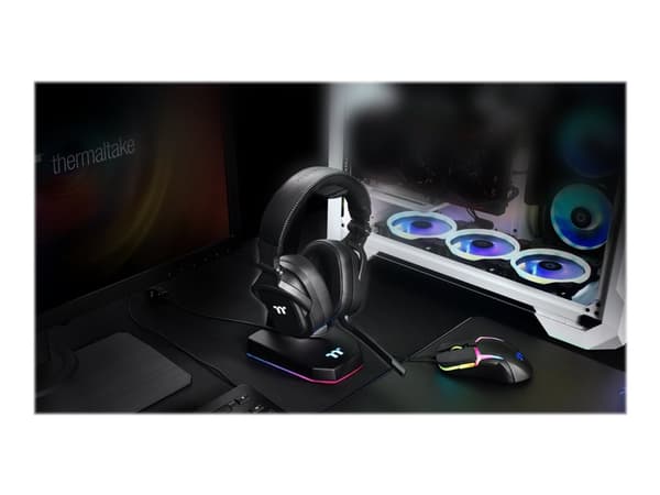 Thermaltake Argent H5 Stereo, Langallinen, Pelaaminen, 20 - 20000 Hz, 370 g, Kuulokkeet, Musta