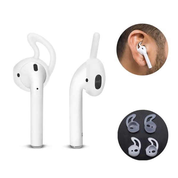 Silikon-earhooks för Apple AirPods - Vit