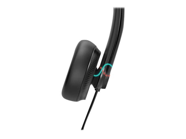 Yealink YHS34 Mono - Headset - på örat - kabelansluten - svart