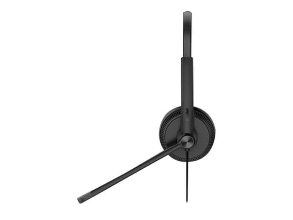 Yealink YHS34 Mono - Headset - på örat - kabelansluten - svart