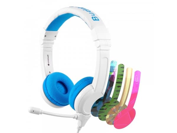 Onanoff BuddyPhones School+ - Hodesett - on-ear - kablet - 3,5 mm jakk - blå