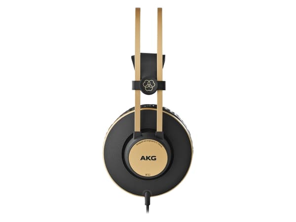AKG K92, Koblet med ledninger (ikke trådløs), 16 - 22000 Hz, Musikk, 200 g, Hodetelefoner, Sort, Gull