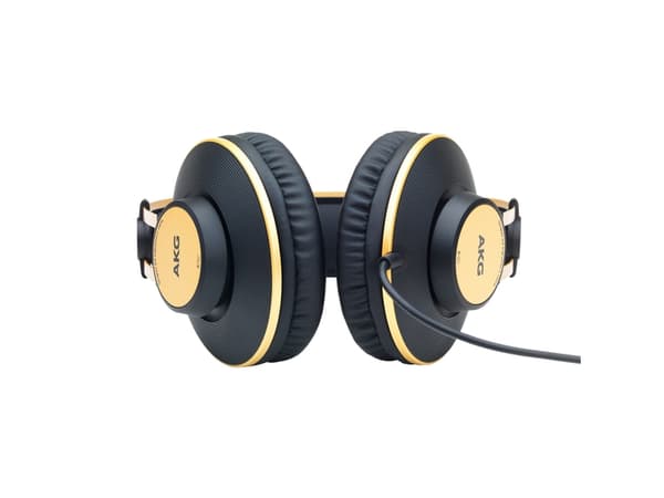 AKG K92, Koblet med ledninger (ikke trådløs), 16 - 22000 Hz, Musikk, 200 g, Hodetelefoner, Sort, Gull