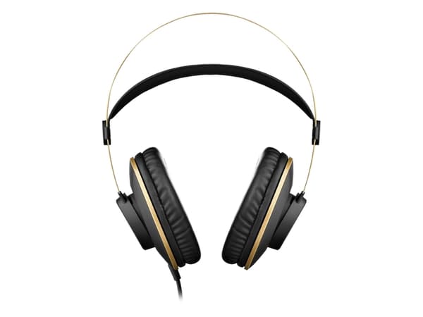 AKG K92, Koblet med ledninger (ikke trådløs), 16 - 22000 Hz, Musikk, 200 g, Hodetelefoner, Sort, Gull