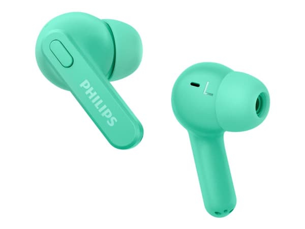 Philips TAT2206GR - True wireless-hörlurar med mikrofon - inuti örat - Bluetooth - ljudisolerande - grön