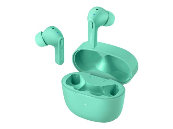 Philips TAT2206GR - True wireless-hodetelefoner med mikrofon - i øret - Bluetooth - lydisolerende - grønn