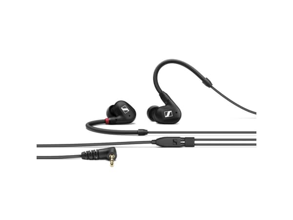Sennheiser IE 100 PRO - Hörlurar - inuti örat - montering över örat - kabelansluten - 3,5 mm kontakt - ljudisolerande - svart