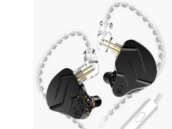 KZ Acoustics ZSN Pro X mikrofonilla Mustat kuulokkeet 3,5 mm:n kuulokkeet