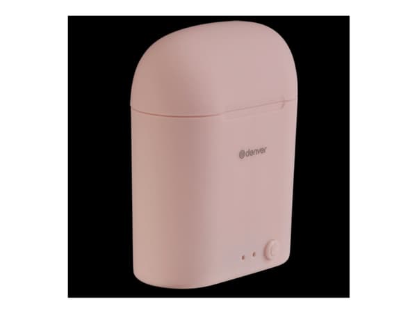 DENVER TWE-46 - True wireless-hodetelefoner med mikrofon - i øret - Bluetooth - rosa
