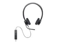 Dell Pro Stereo Headset WH3022 - Hodesett - kablet - USB - Certified for Microsoft Teams, Zoom Certified
