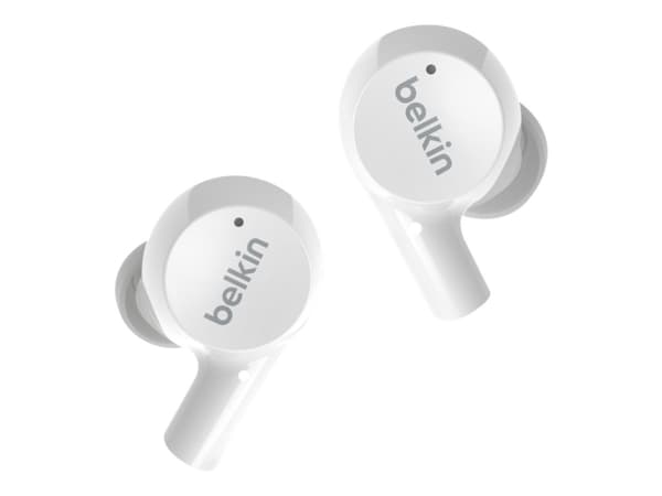Belkin SoundForm Rise - Aidot langattomat kuulokkeet mikrofonilla. - in-ear - Bluetooth - valkoinen
