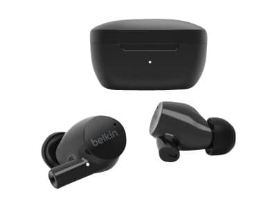 Belkin SoundForm Rise - True wireless-hodetelefoner med mikrofon - i øret - Bluetooth - svart